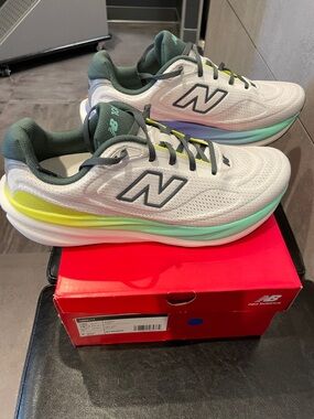 New Balance men’s 1080 v15 Sneakers with Mint and Yellow Accents